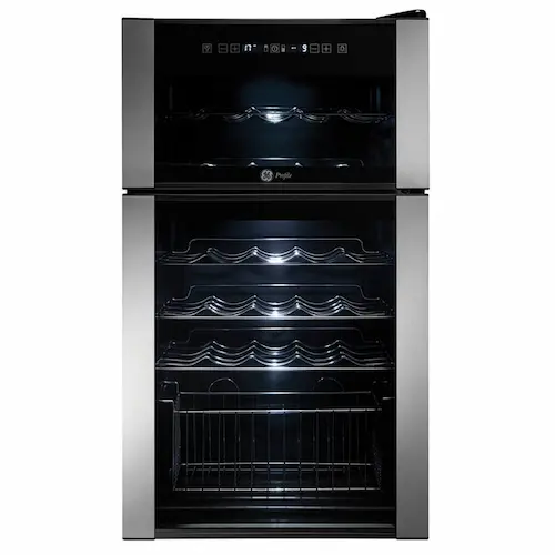 Cava De Vinos 29 Botellas Acero Inoxidable de frente GE Profile